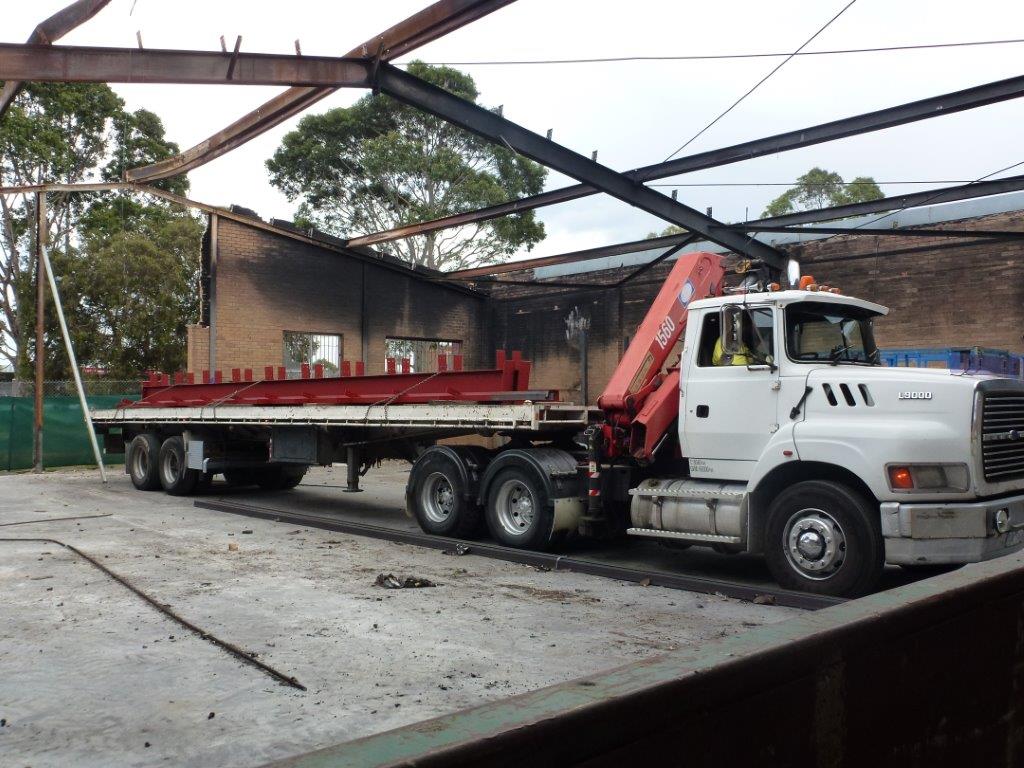 4. Installing new roof purlins