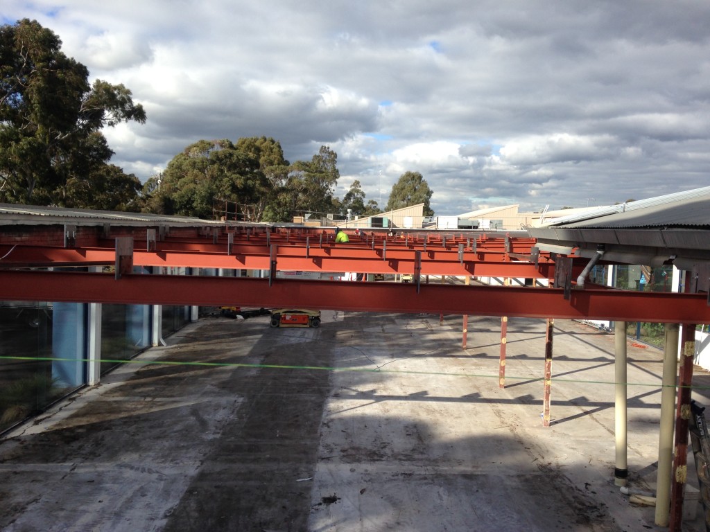 Installtion of new cleats to lift roof higher